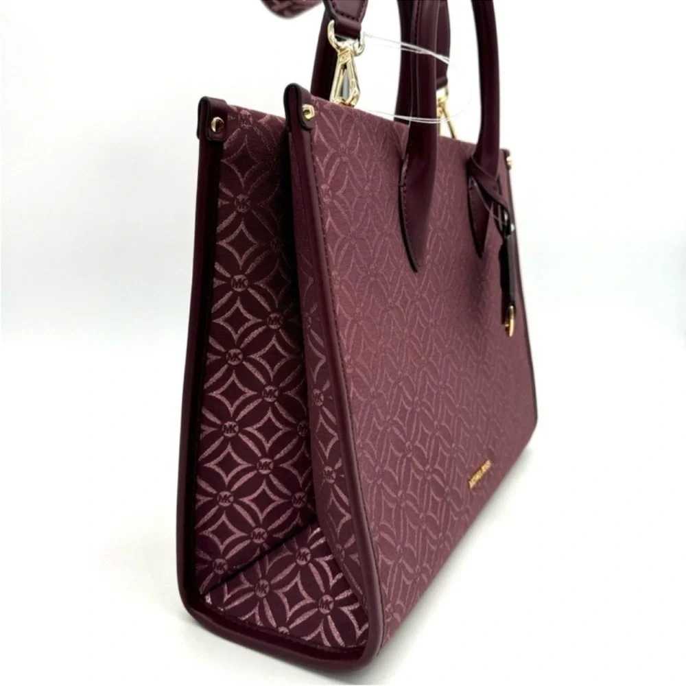 Michael Kors Medium Mirella Tote Bag Ox Blood Multi